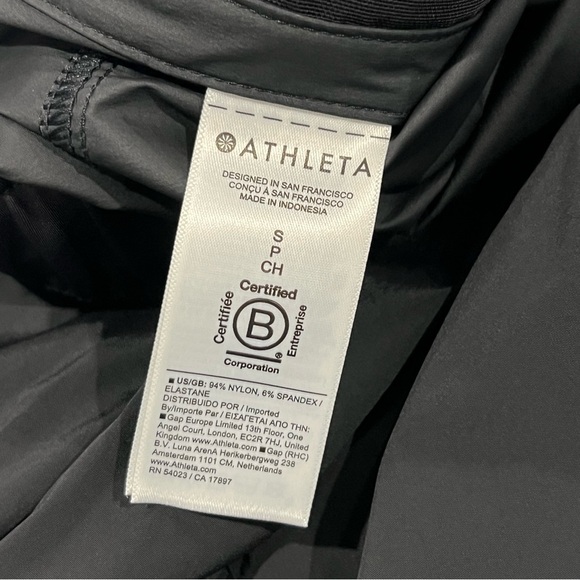 Athleta Rise Pant Black Small Relaxed Fit Track Pants Mid Rise Bungee Hem - Picture 9 of 10